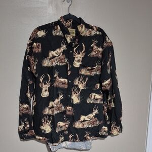 Field Testes Black Deer Print Shirt
